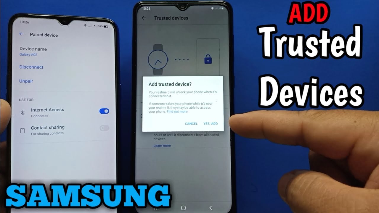 How to Set Trusted Devices on Samsung Galaxy A02 | Smart Lock