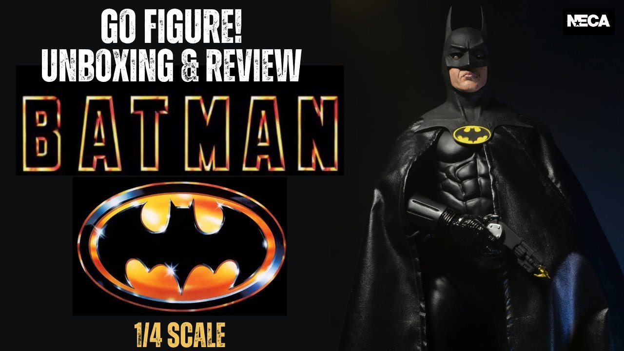 NECA BATMAN 1989 MICHAEL KEATON 1/4 SCALE FIGURE UNBOXING AND REVIEW
