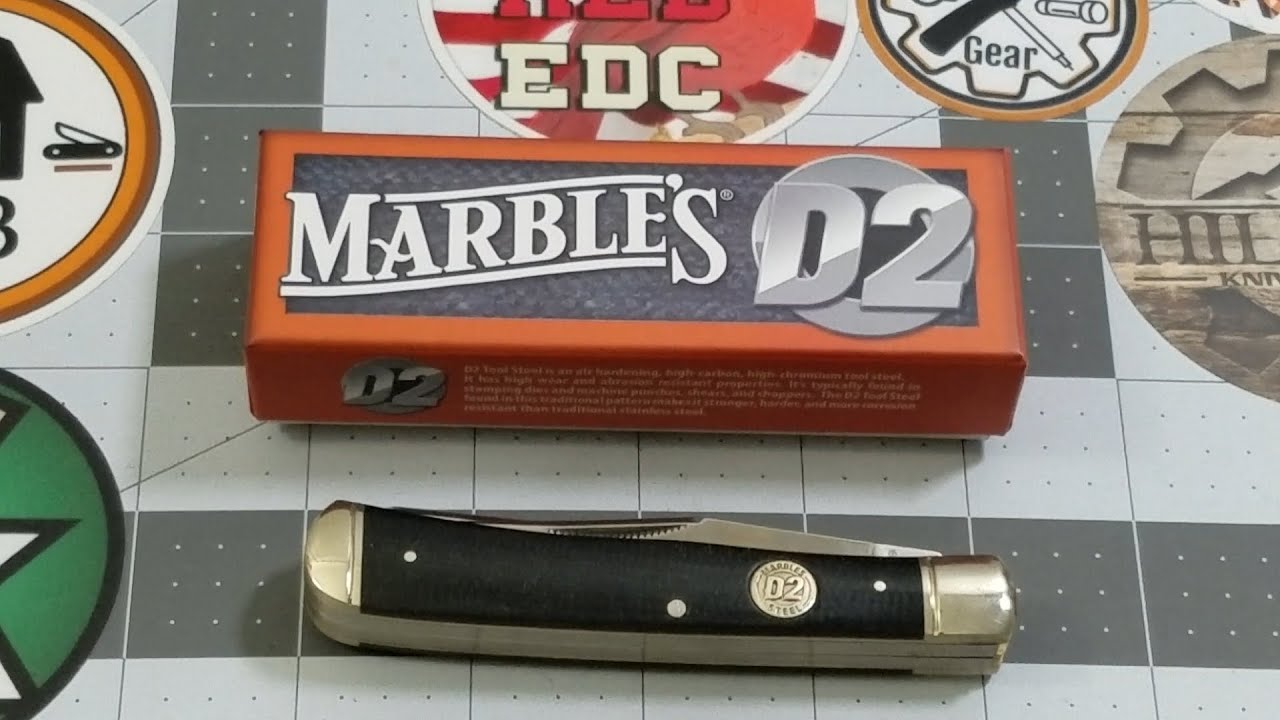 Marbles D2 Black Canvas Micarta Trapper