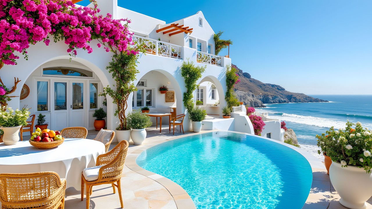 Mediterranean Jazz Bossa Nova ☕ Calm Music for Study & Relax