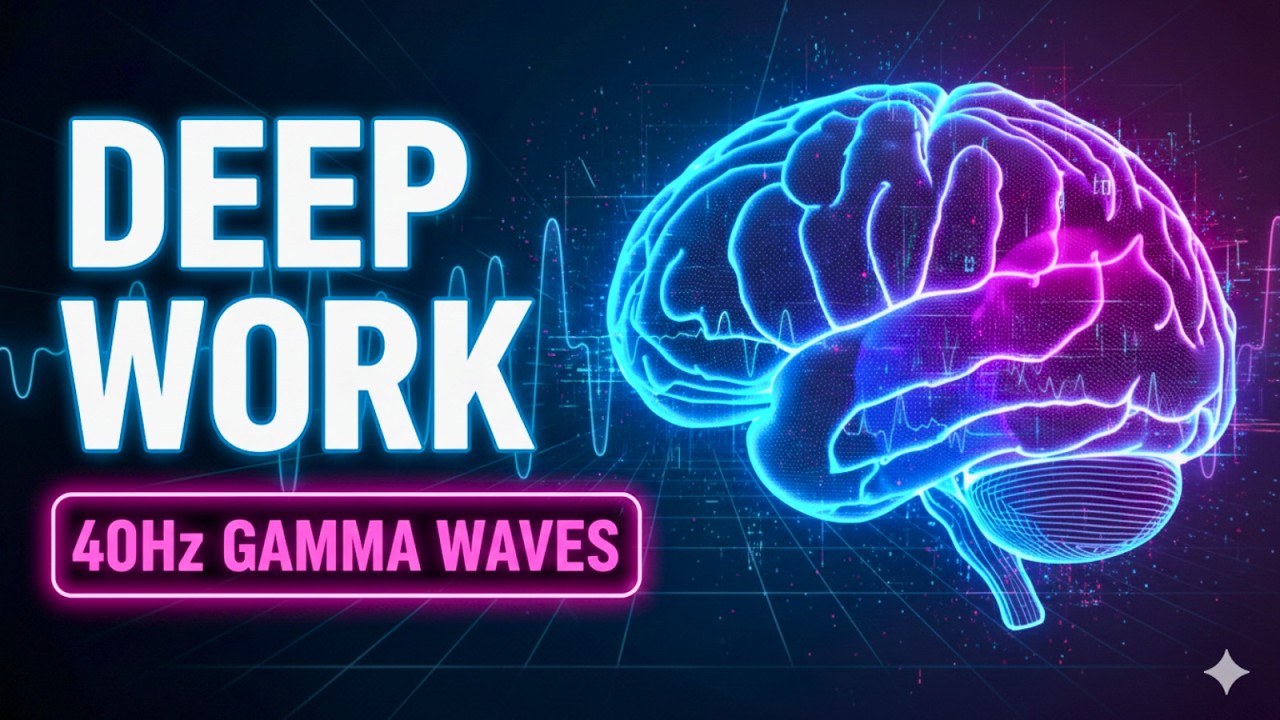 40Hz Deep Work Music | 70 BPM Focus Music for Maximum Productivity | 10x Focus