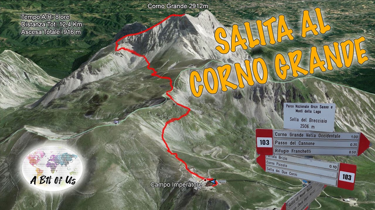 Corno Grande del Gran Sasso 2912 metri | Via Normale | Vetta Occidentale