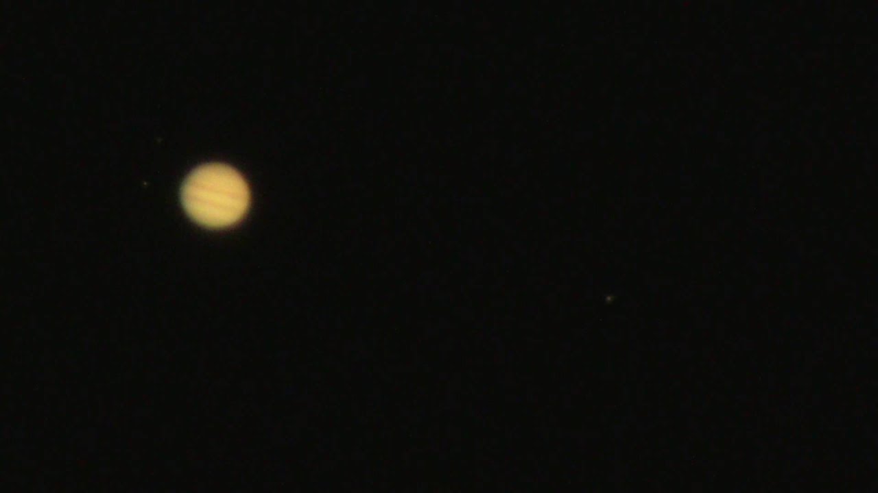 Afocal Jupiter with Canon HF-R300, 50mm Eyepiece, MTO1000A 4-1-2013 9:30 Snoqualmie (Seattle) WA.USA