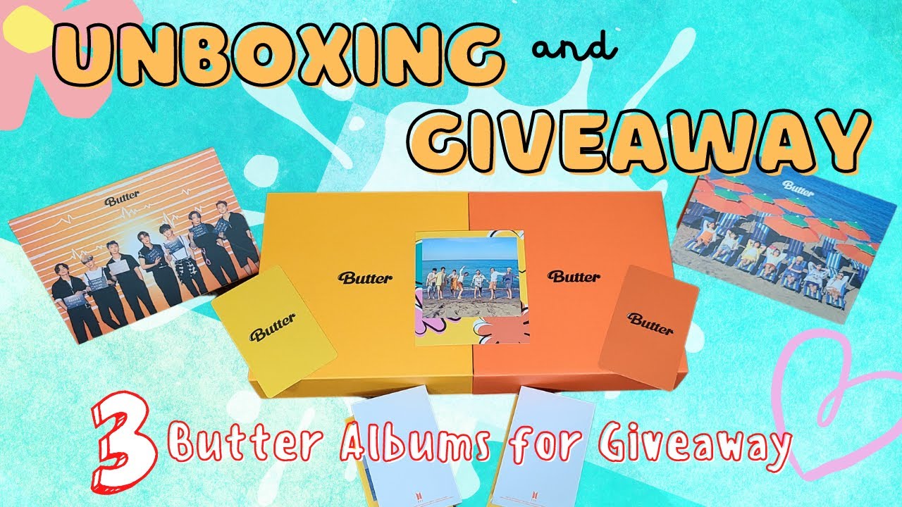 〈UNBOXING + GIVEAWAY CLOSED〉BTS BUTTER ALBUMS: Peaches and Cream Version 💛