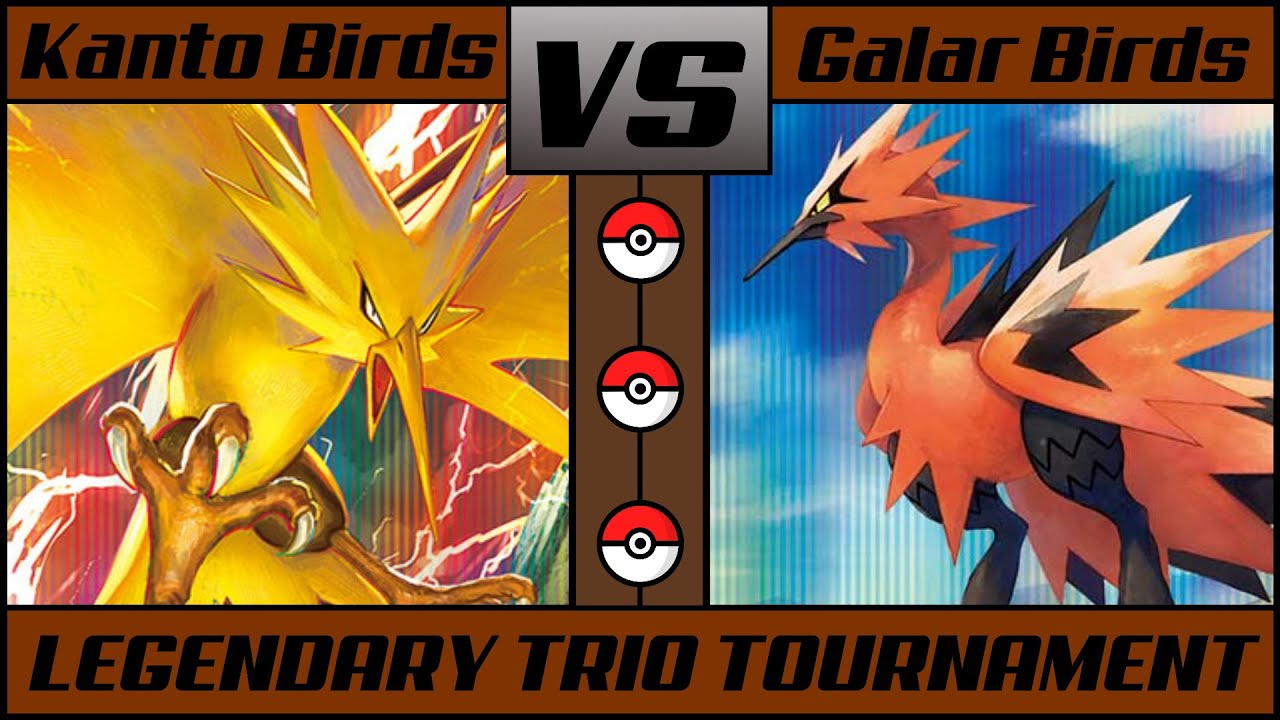 GALAR LEGENDARY BIRDS vs KANTO LEGENDARY BIRDS | Legendary Trio Pokémon Battle Tournament