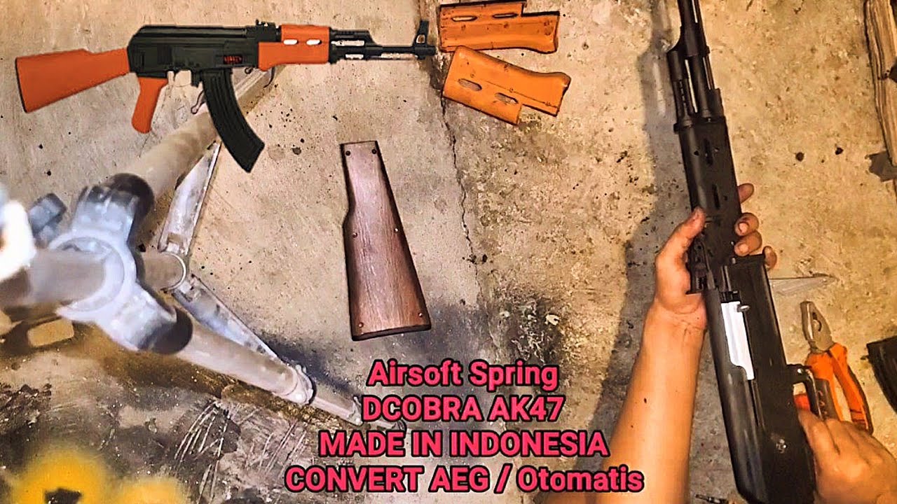 AK47 Airsoft Spring Convert Aeg Dengan Gearbox V3 Jinming J11/J12