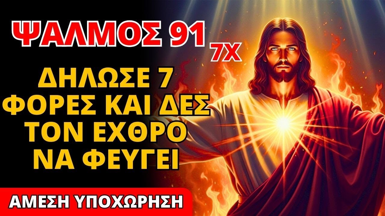 🔥 Ο εχθρός ούτε καν πλησιάζει: ΥΠΟΧΩΡΕΙ όταν σε ακούει να διακηρύσσεις τον Ψαλμό 91 επαναλαμβανόμεν