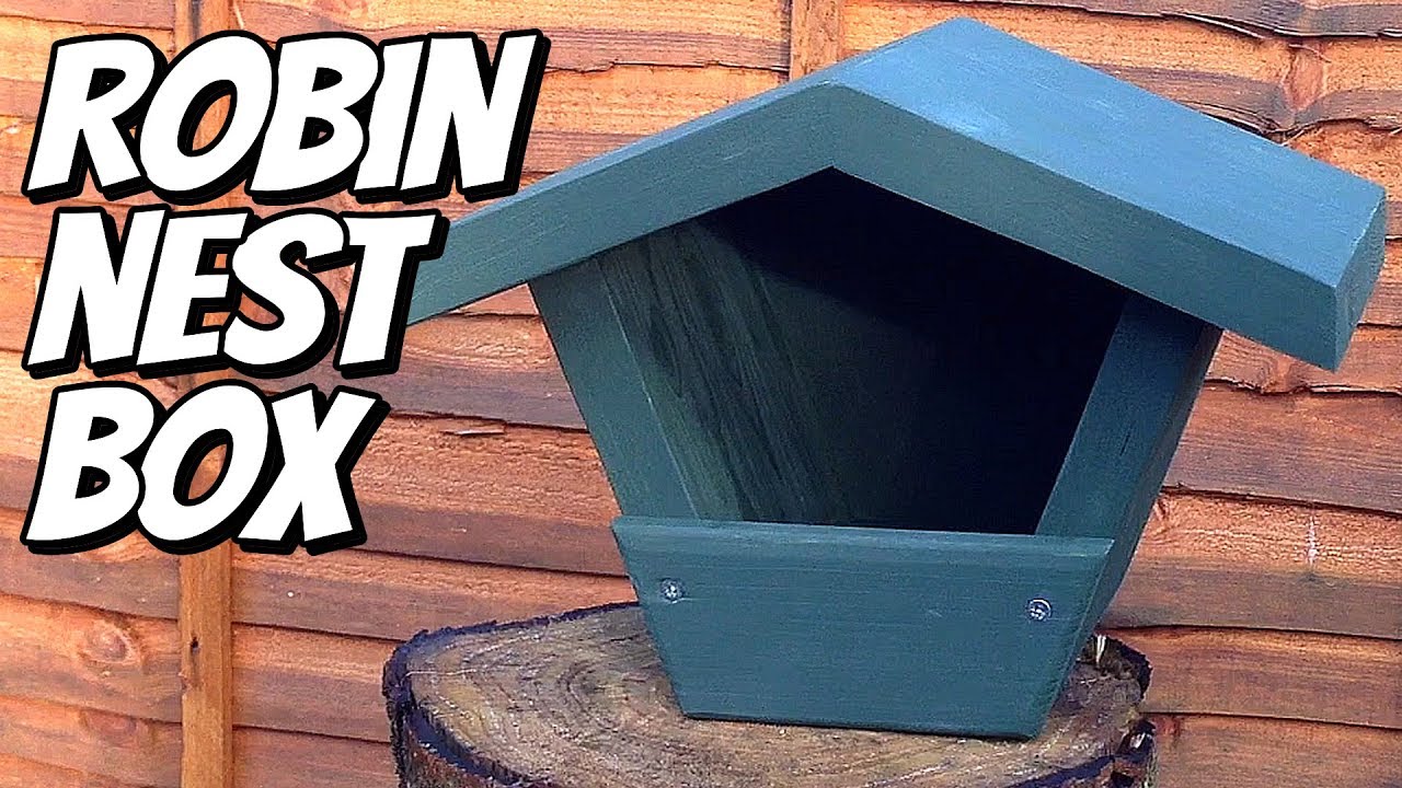 Robin Birdhouse (Nest Box) from woodwork scraps for my mother-in-law - eeek!