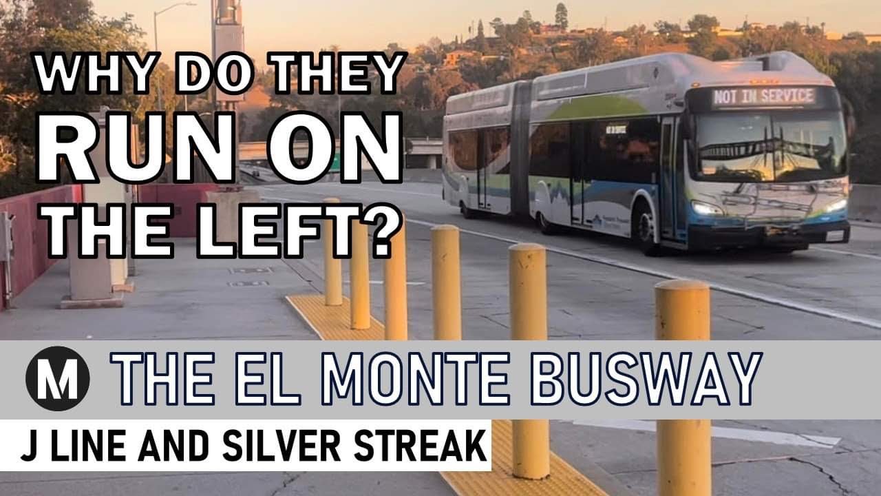 Why do these buses run on the left? The El Monte Busway in LA