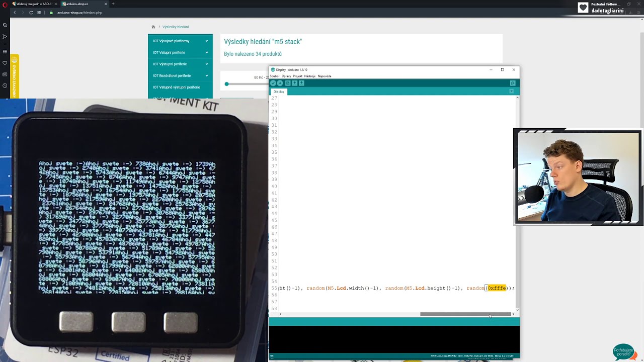 Arduino návody | Stream M5 Stack + Angle modul