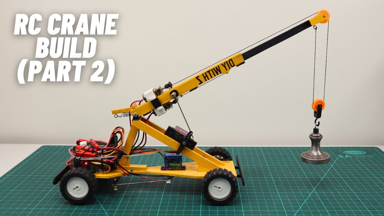 How to Build a Remote-Controlled Crane | DIY Telescopic Boom Crane (Part 2)