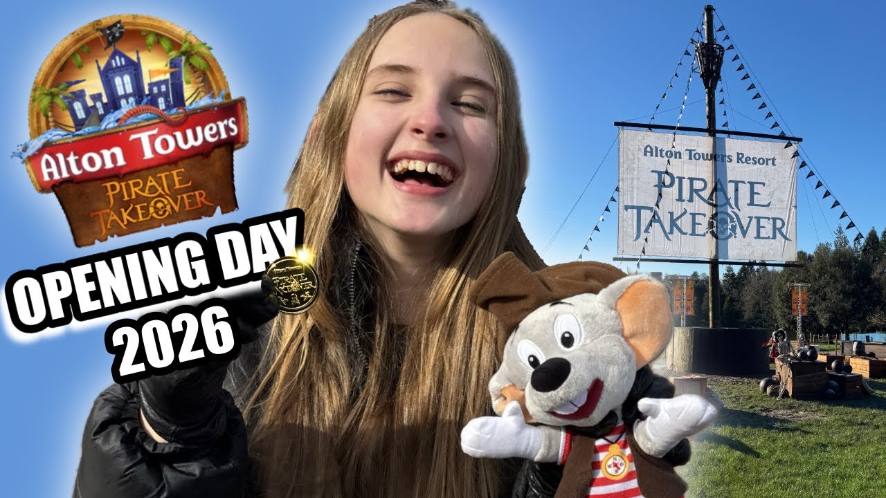 Пиратское застолье в парке Alton Towers в день открытия во время осенних каникул 2026 года.
