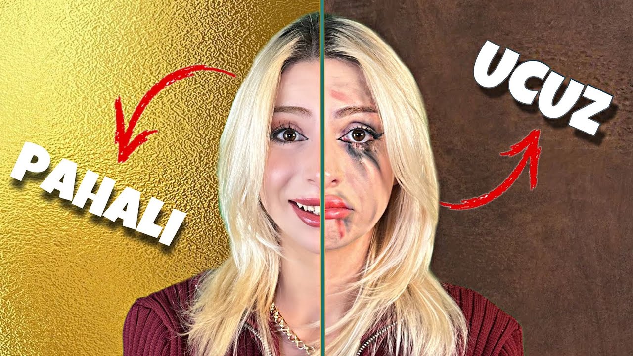 PAHALI VS UCUZ MAKYAJ ÜRÜNLERİYLE MAKYAJ YAPTIM !! SILA BEYOĞLU