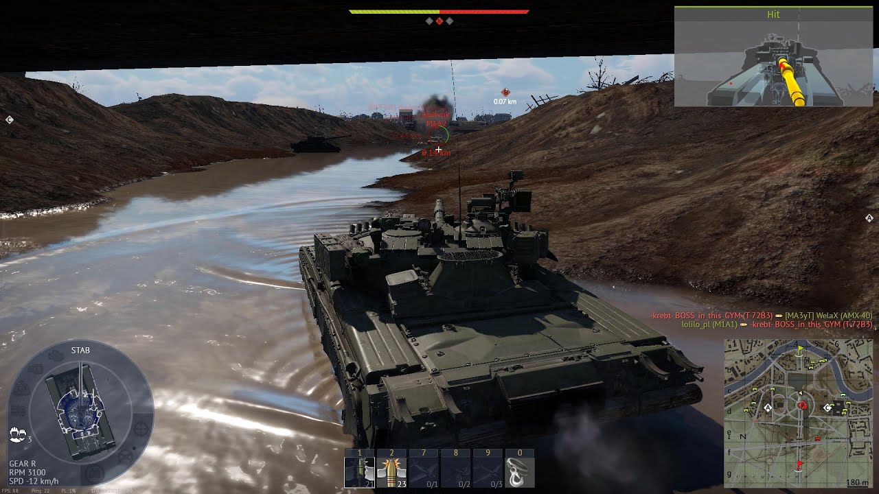 T80-U vs T72B // War Thunder