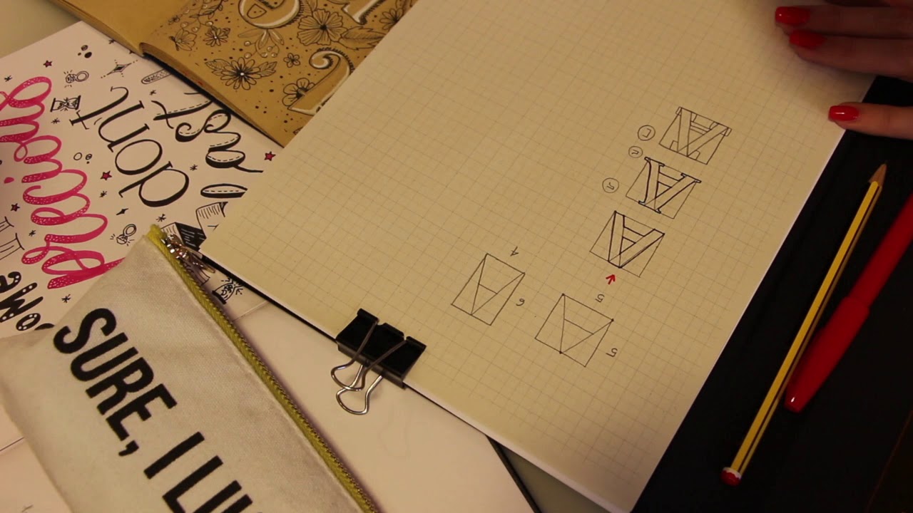 Lettering with Chiara - letter A