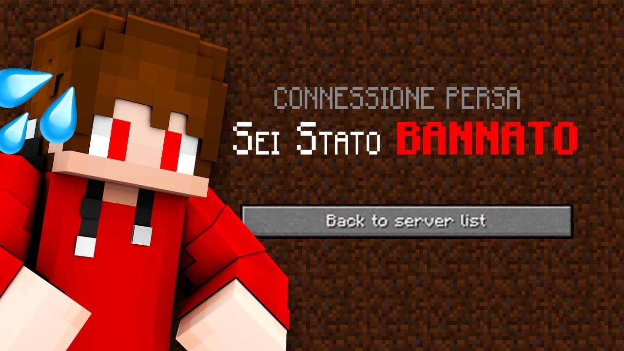 ECCO COME SONO STATO BANNATO dal MIO SERVER MINECRAFT..