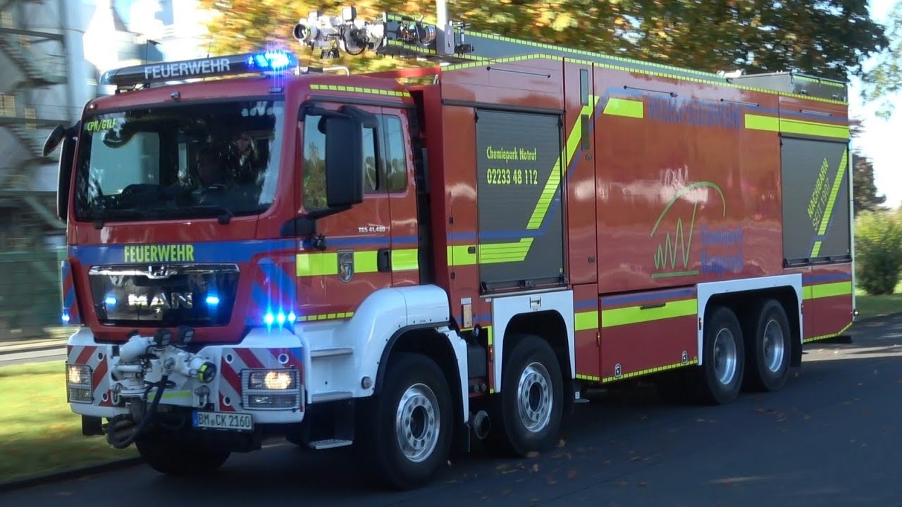WERKFEUERWEHR CHEMIEPARK KNAPSACK EINSATZFAHRT