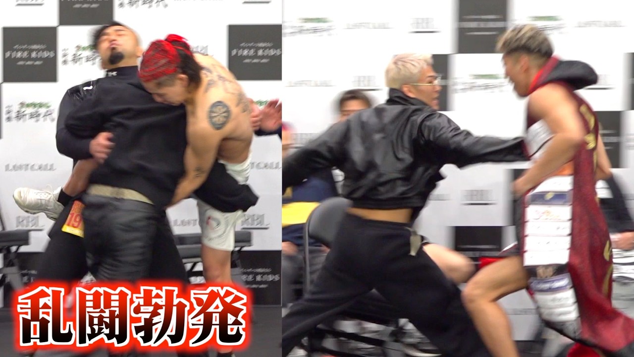 【BreakingDown】レオvsカウアン、会見序盤から乱闘勃発で大波乱！よーでぃーvs虎之介もヒートアップ　『BreakingDown19』前日記者会見＆公開計量