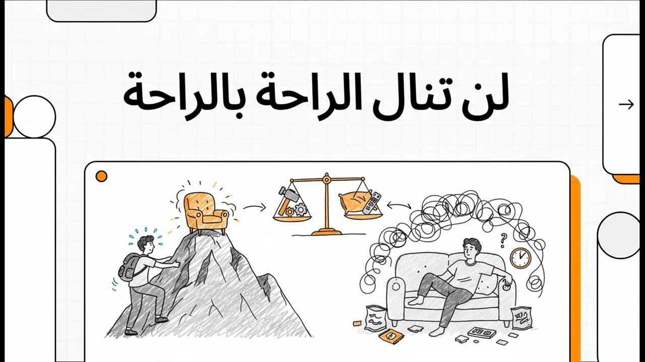 لن تنال الراحة بالراحة