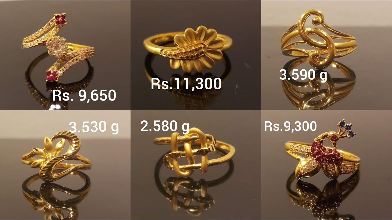 Latest Light Weight Gold RING Designs with WEIGHT and PRICE