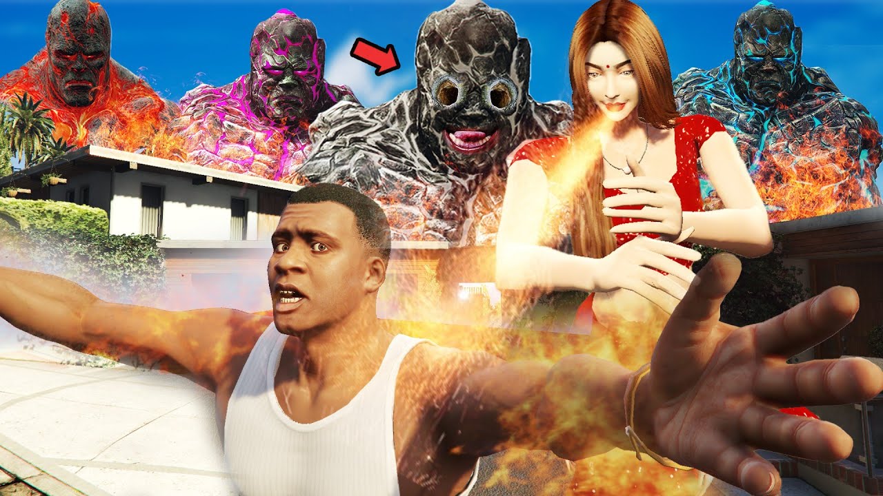 Lava God Friend Black God Eat Franklin Pukki And Red Hulk With Kamla in GTA 5 !