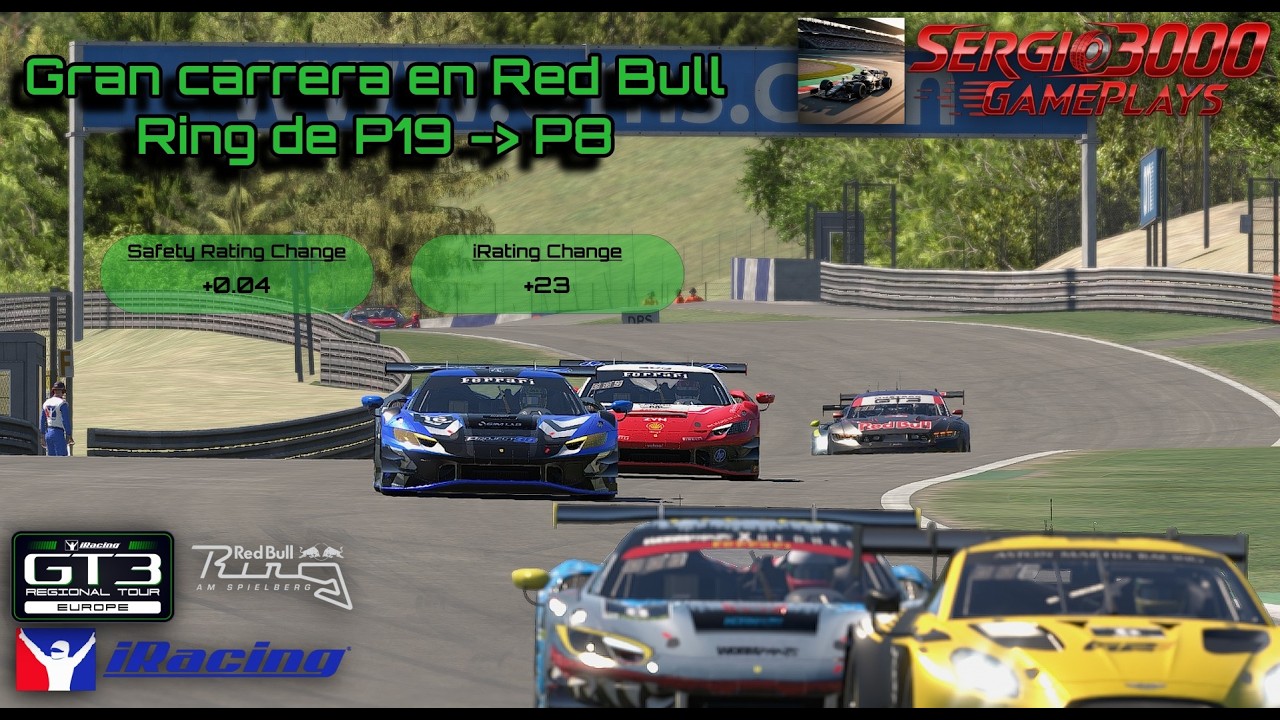 🔵iRacing: Maravillosa carrera en la GT3 de Red Bull Ring | Sin audio micrófono