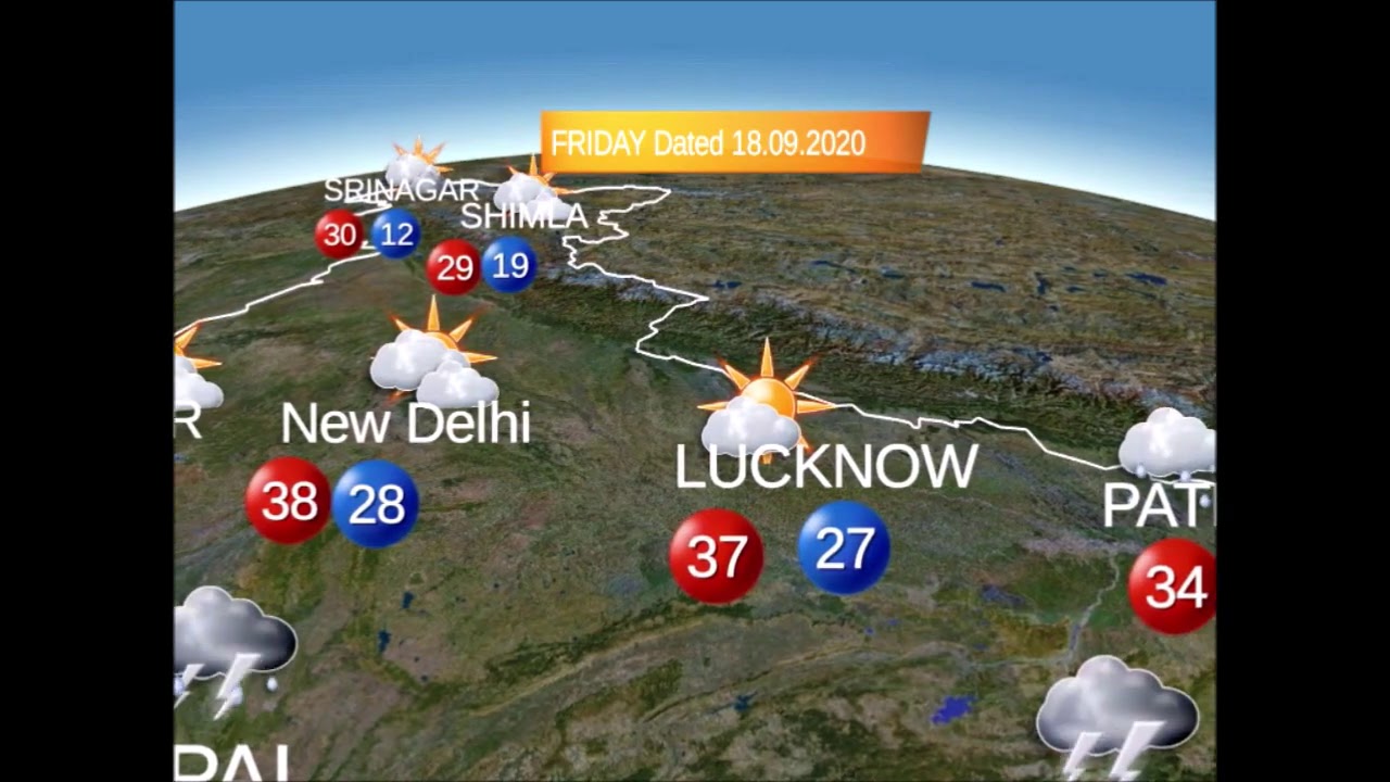 All India Weather Forecast and Warning based on 08:30 hours IST of 18/09/2020