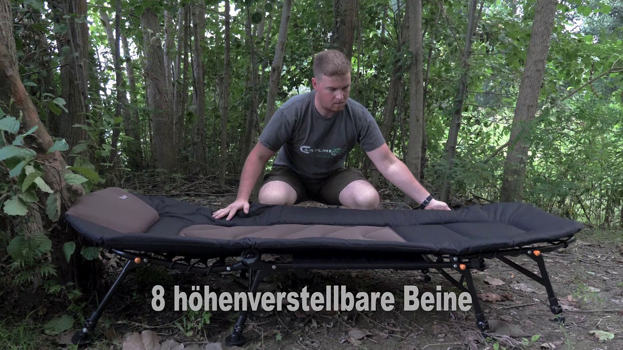 Angelliege Carpline24  Economic 8 Bein Bedchair - PRODUKTVORSTELLUNG Karpfenliege