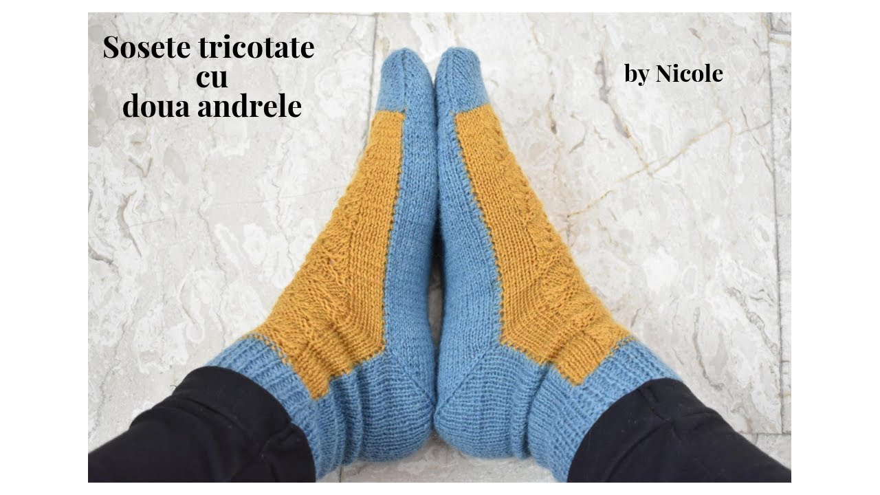 Cum se tricoteaza o pereche de sosete cu doua andrele