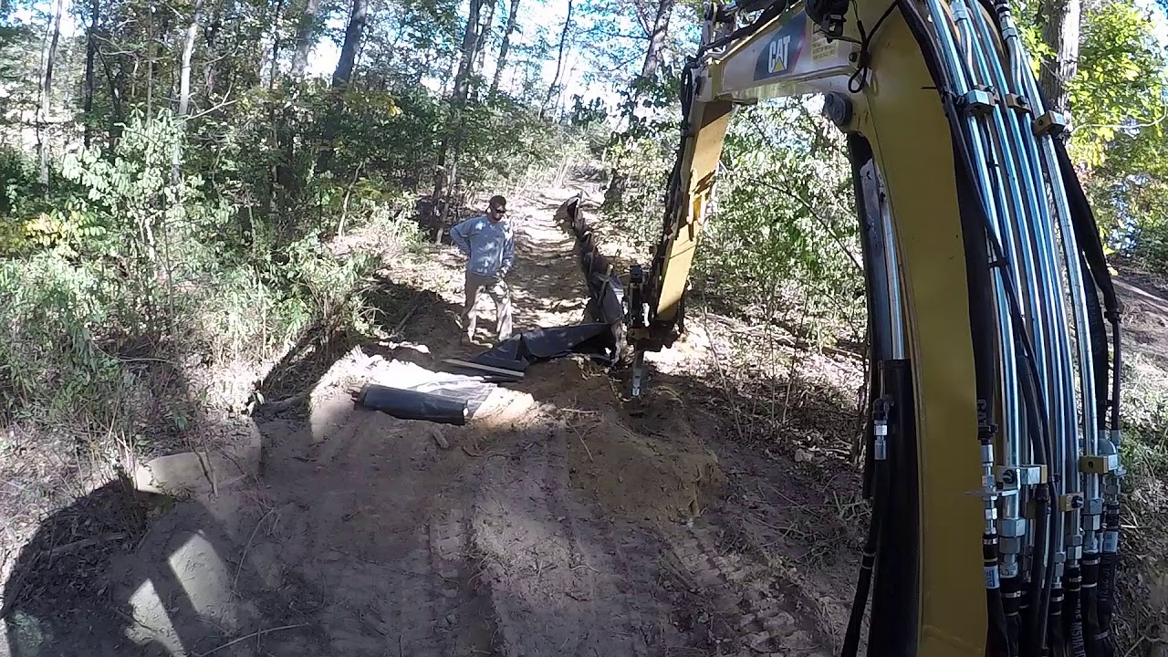 Silt fence install with Engcon and a ripper