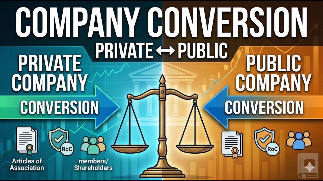 PRIVATE TO PUBLIC COMPANY CONVERSION | PUBLIC TO PRIVATE CONVERSION | COMPANY LAW EXPLAINED