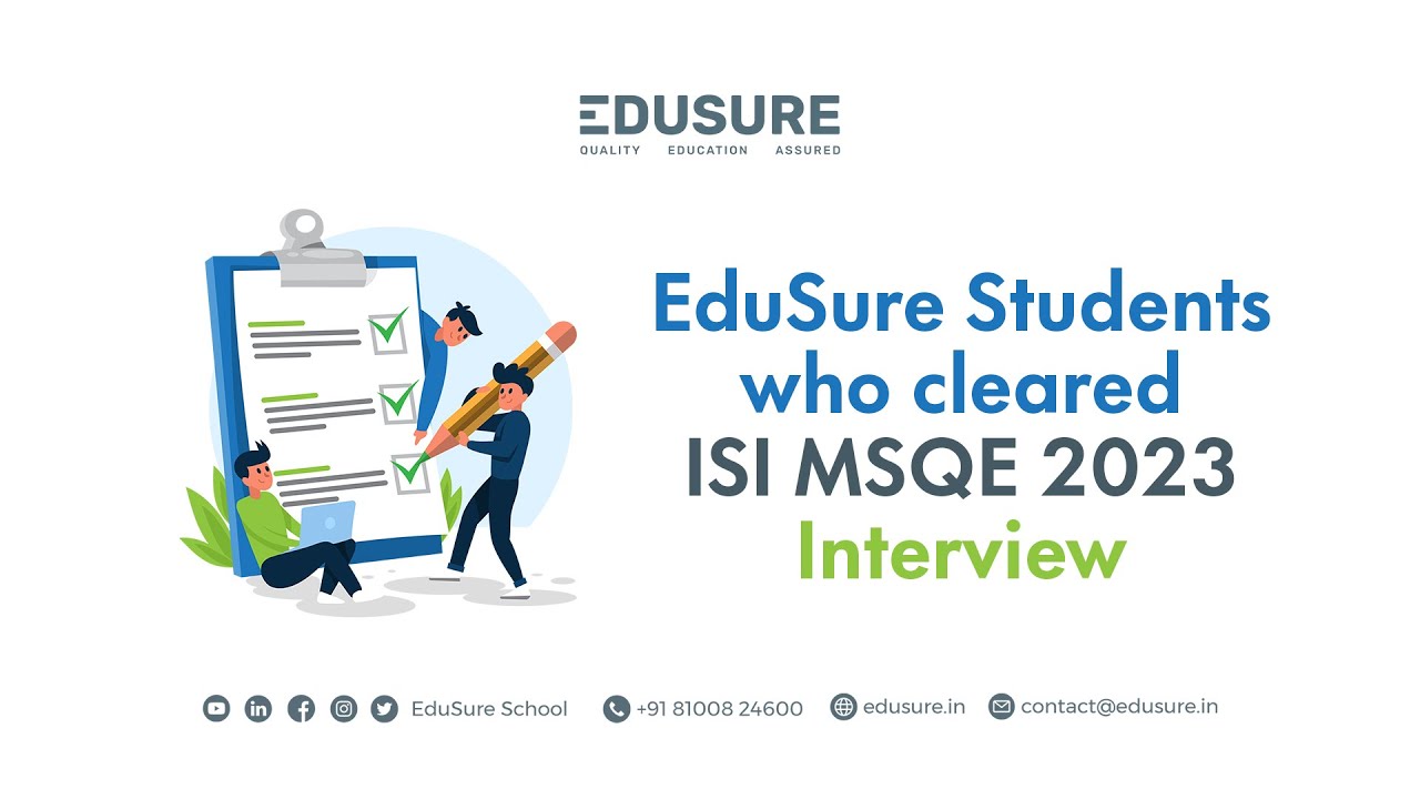 Topper's Talk | ISI MSQE 2023 Interview Calls | Our Successful Students | EduSure School