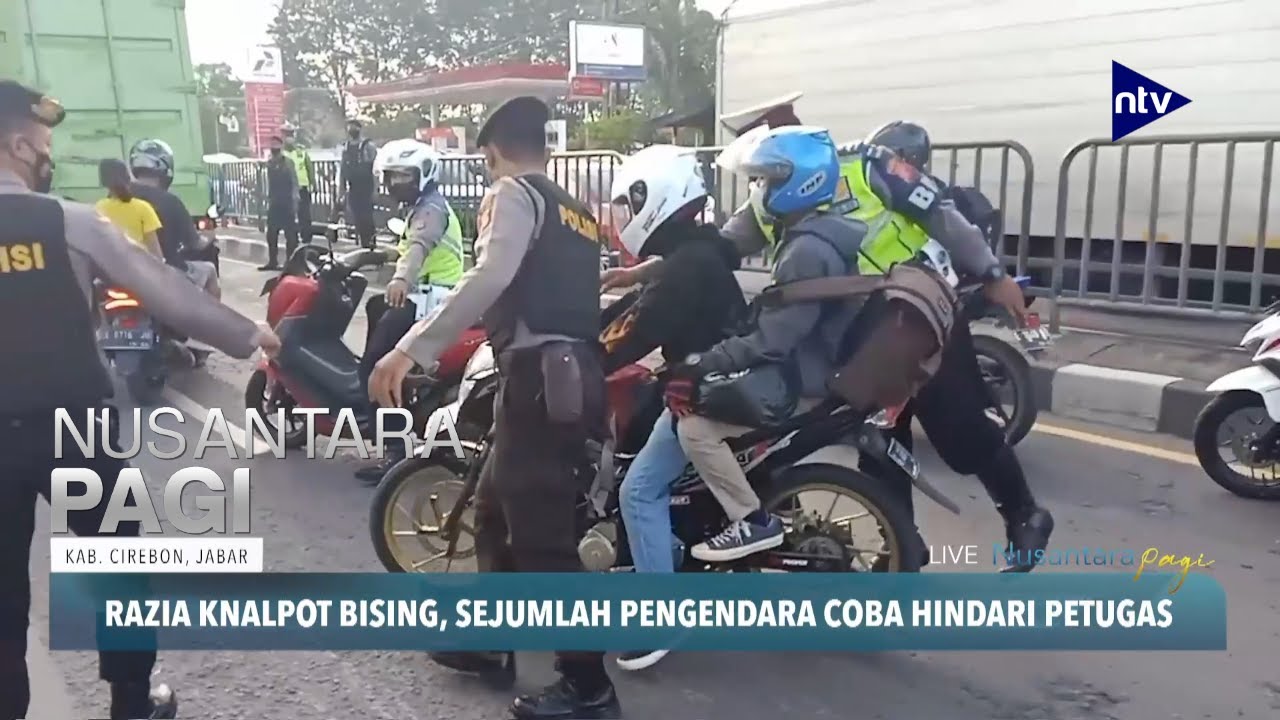 Razia Knalpot Bising, Sejumlah Pengendara Coba Hindari Petugas
