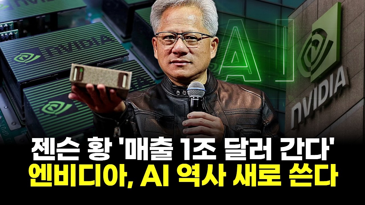 젠슨 황 '매출 1조 달러 간다' 엔비디아, AI 역사 새로 쓴다
