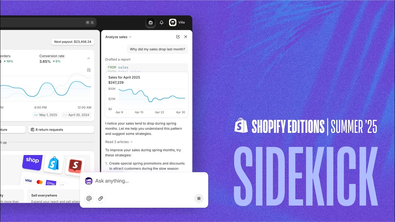 Shopify Editions | Summer &rsquo;25 | Sidekick gets smarter