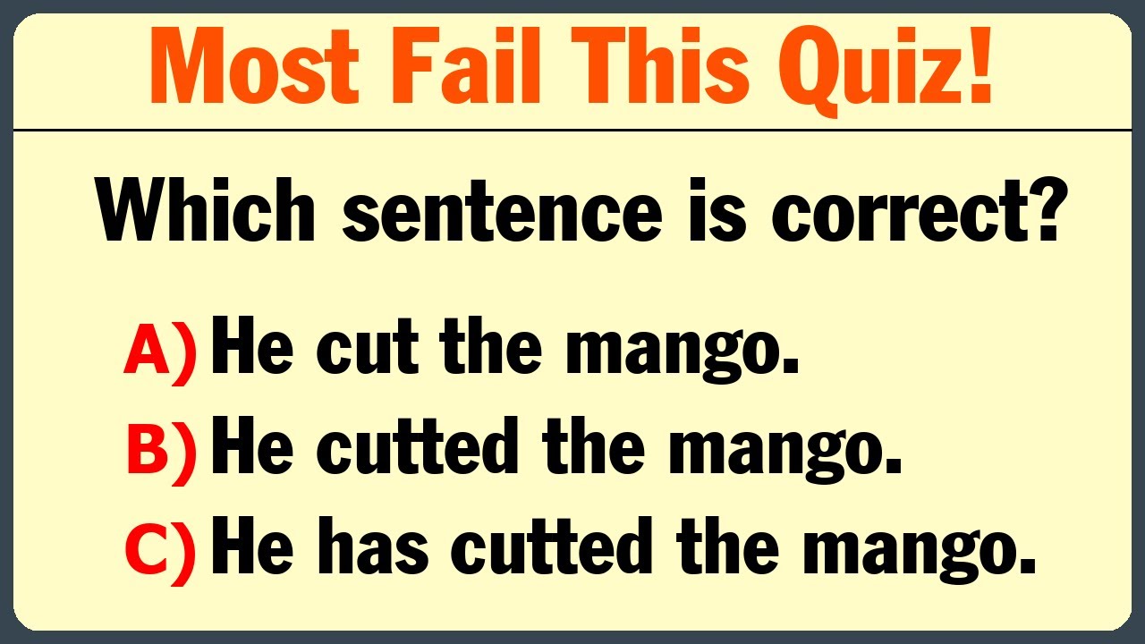 Only True Grammar Masters Can Score 100% Here 