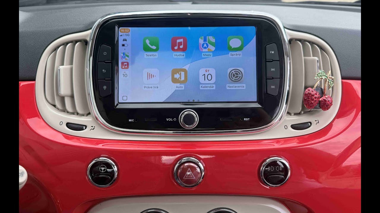 Fiat 500 removal android radio Carplay