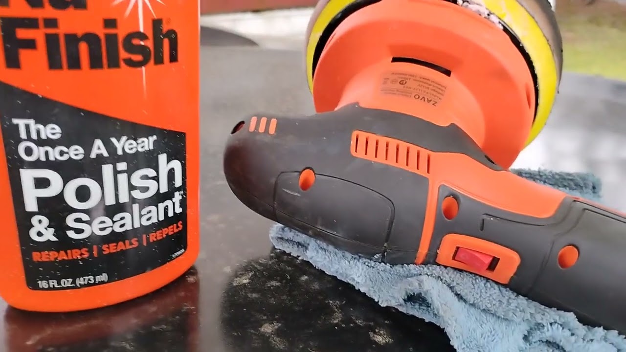 Nu finish ceramic wax adds insane clarity on black paint with a da polisher