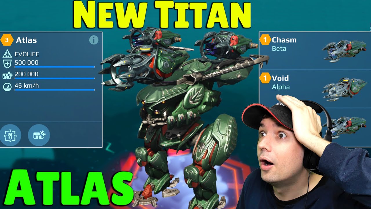 НОВЫЙ игровой процесс Titan ATLAS + VOID Weapons — тестовый сервер War Robots — WR