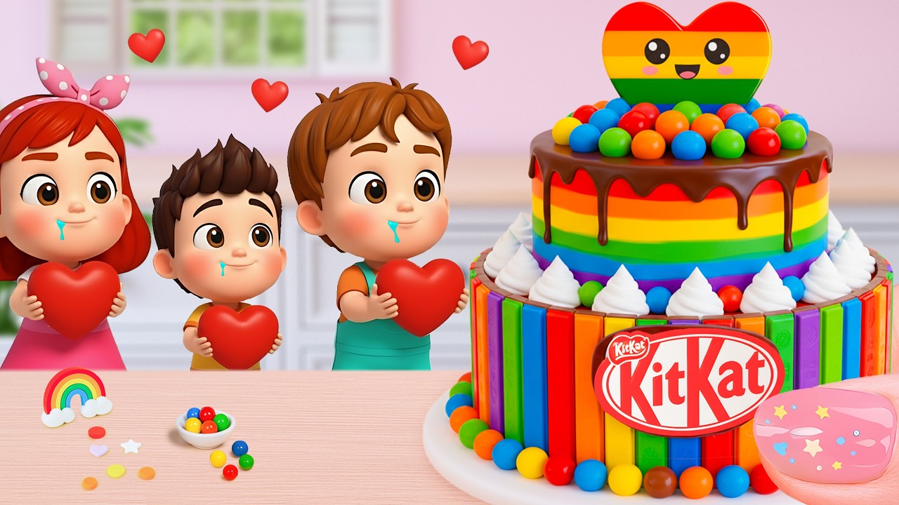 Miniature Rainbow Cake Tutorial 🌈 Cute Mini Rainbow KitKat Cake Recipe with Chocolate 🌈🎂 Yummy Teeny