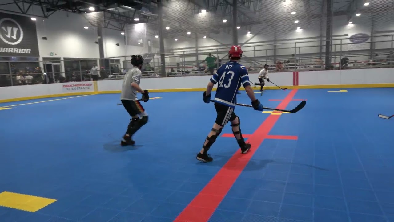 BALL HOCKEY NBHL LES SKULLS vs DUNDER MIFFLIN HC @NBHL @DekCup @NBHLSCORES DEK HOCKEY BALLE SUPER 4K