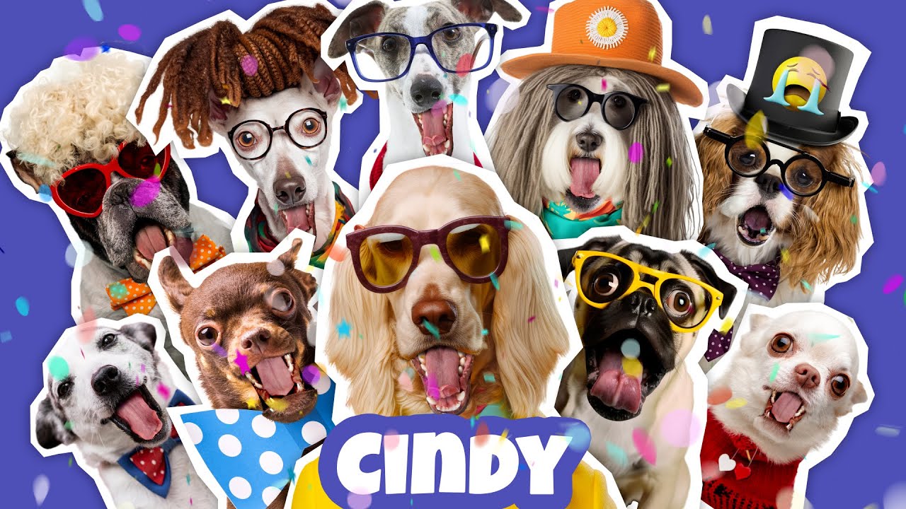 JOYEUX ANNIVERSAIRE CINDY - Chanson drôle par une meute de chiens déjantés 🎉