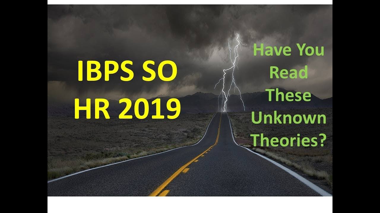 IBPS SO HR 2019 I Check this Hidden Theories of HR