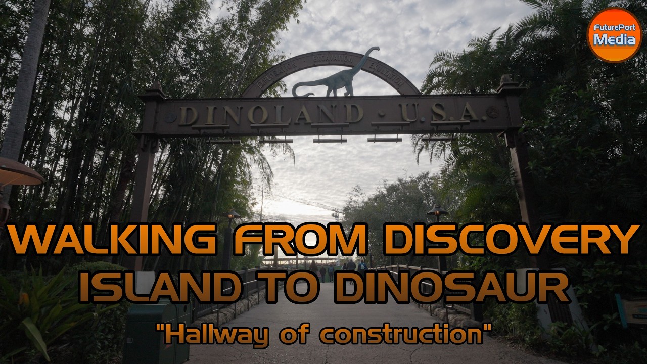 Walking from Discovery Island to DINOSAUR | CLOSES FEB. 1, 2026 | DinoLand U.S.A. | Animal Kingdom