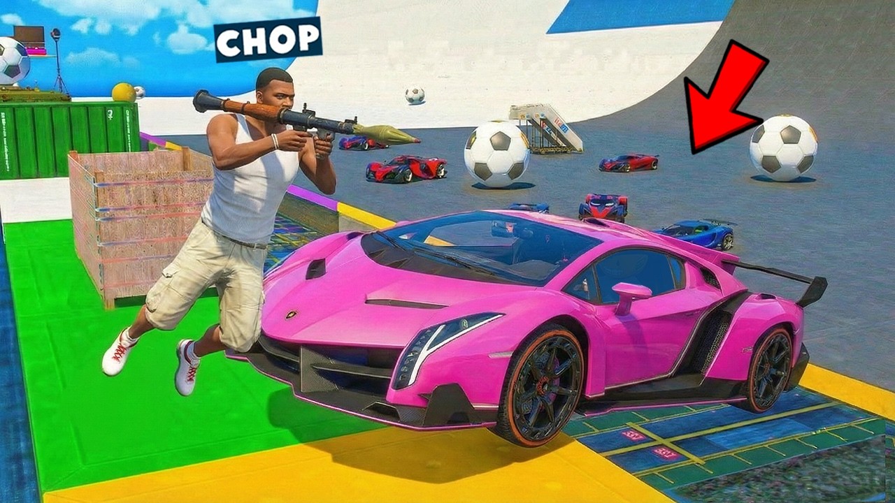 GTA 5 CHOP AND FROSTY ESCAPE CARS VS RUNNERS WITH RPG