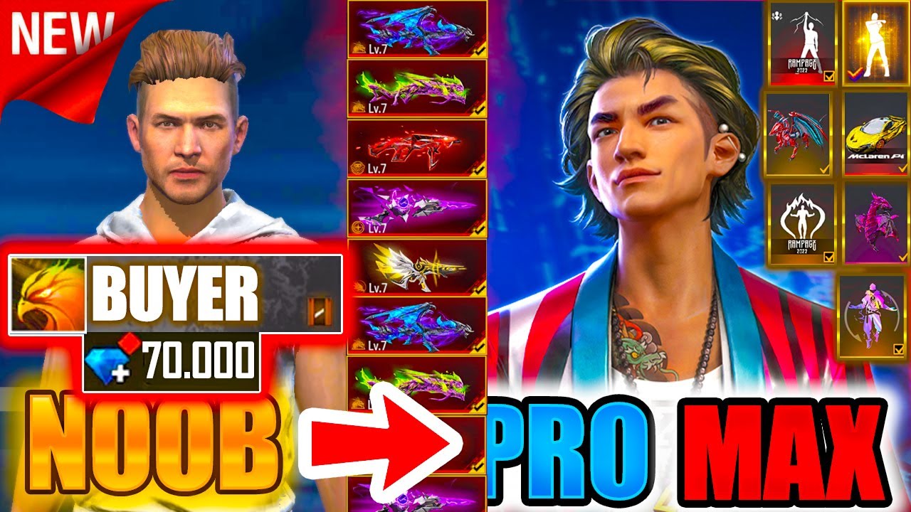 *NEW* season Noob to PRO Challenge - Watch how it became Free Fire Ms Rainbow