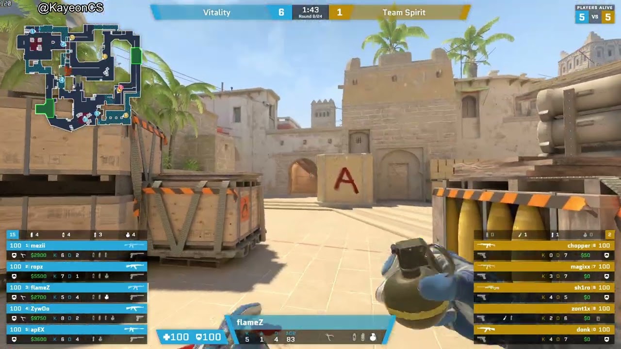 flameZ Demo ( 12-15 ) Vitality vs Spirit ( MIRAGE ) POV | IEM Melbourne 2025