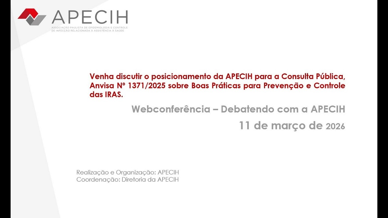 Webconferência - Debatendo com a APECIH - 11 de março de 2026