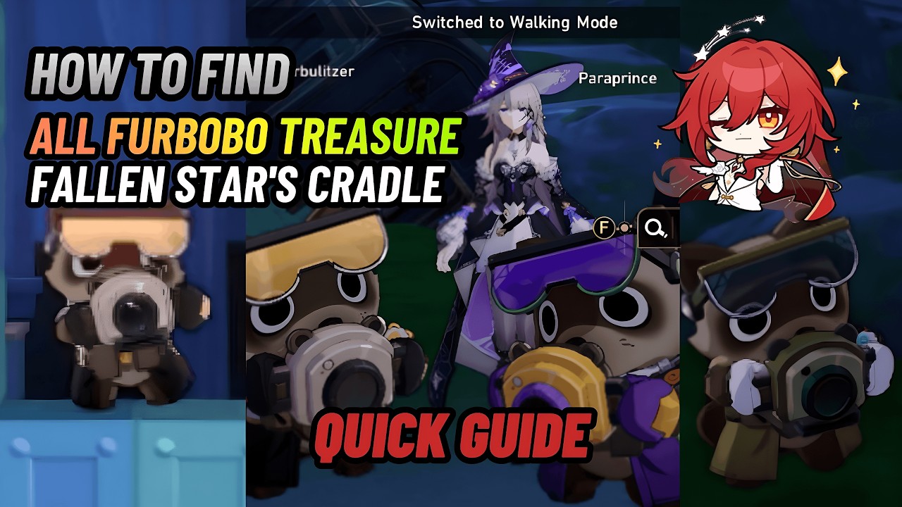 All Furbobo Treasure Fallen Star's Cradle | Quick Guide | Honkai: Star Rail 4.4 Planarcadia