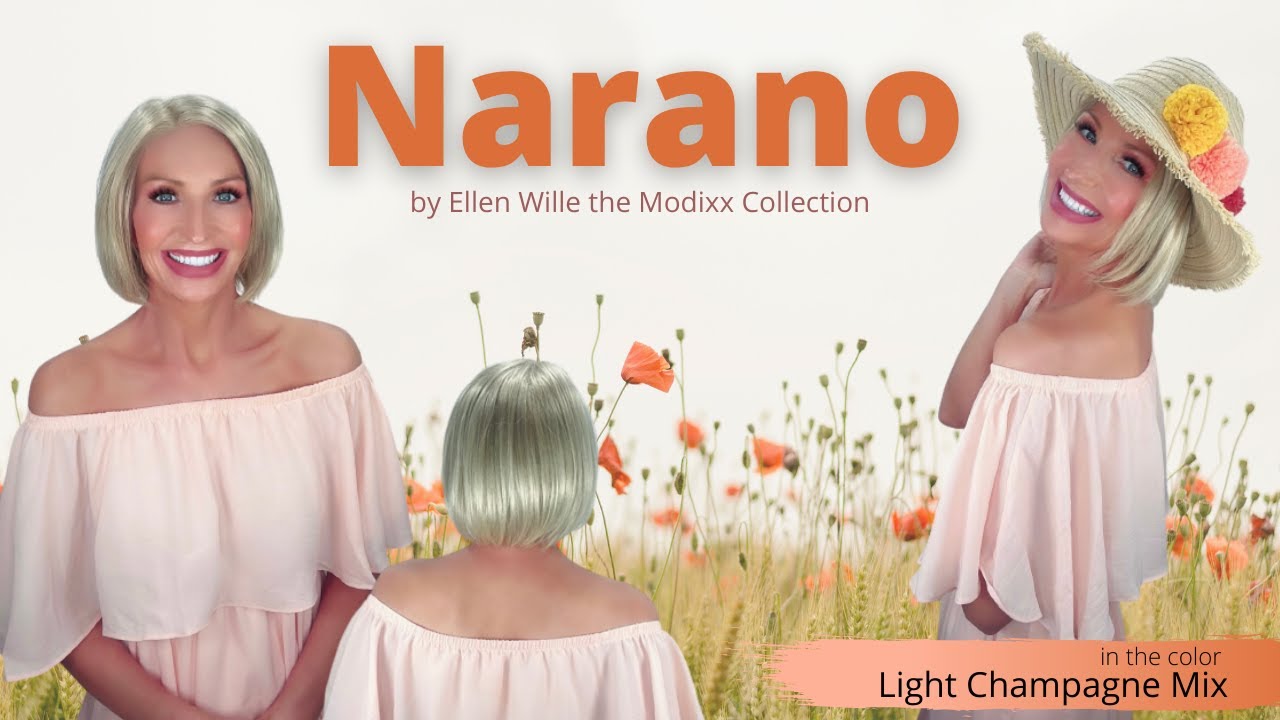 NARANO Wig by Ellen Wille in Light Champagne Mix. Natural-looking hairline with a mono part